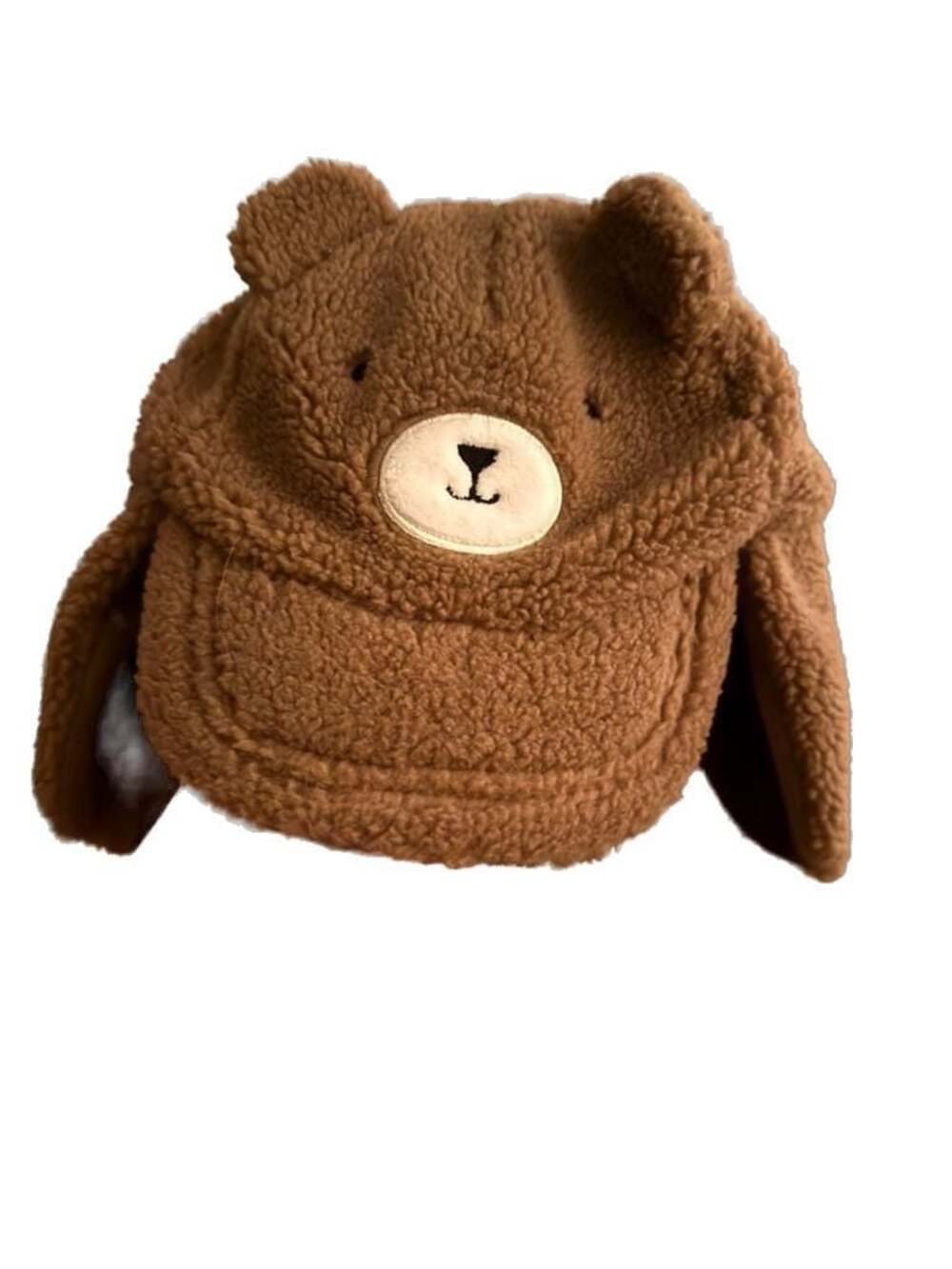 Next Kids Brown Teddy Bear Fleece Trapper Hat 5-6 Years